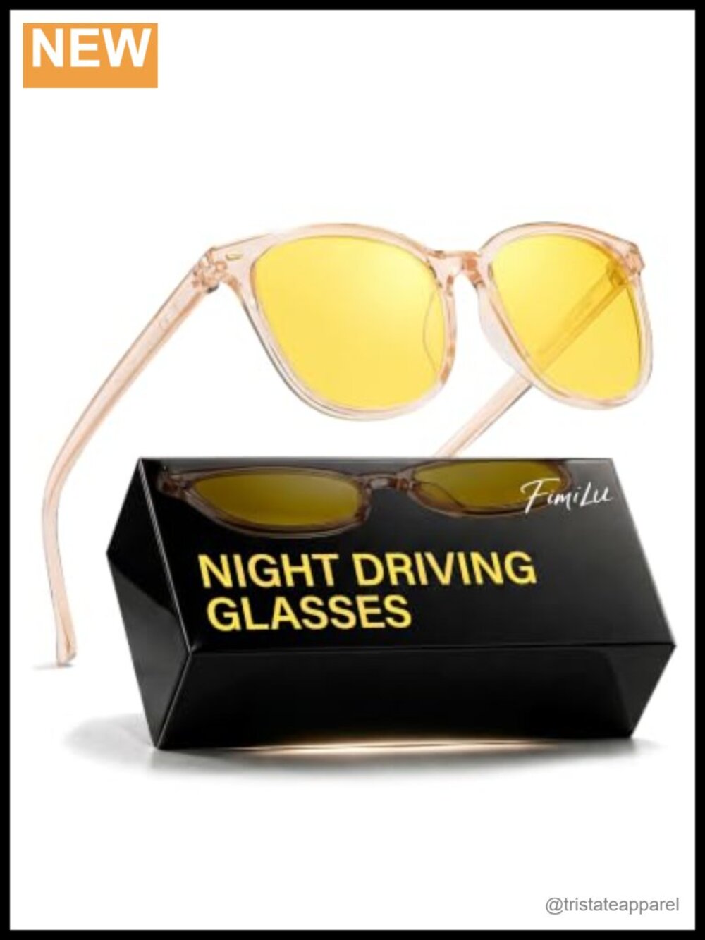 Polarized Night Driving Glasses Square Anti-Glare Women's